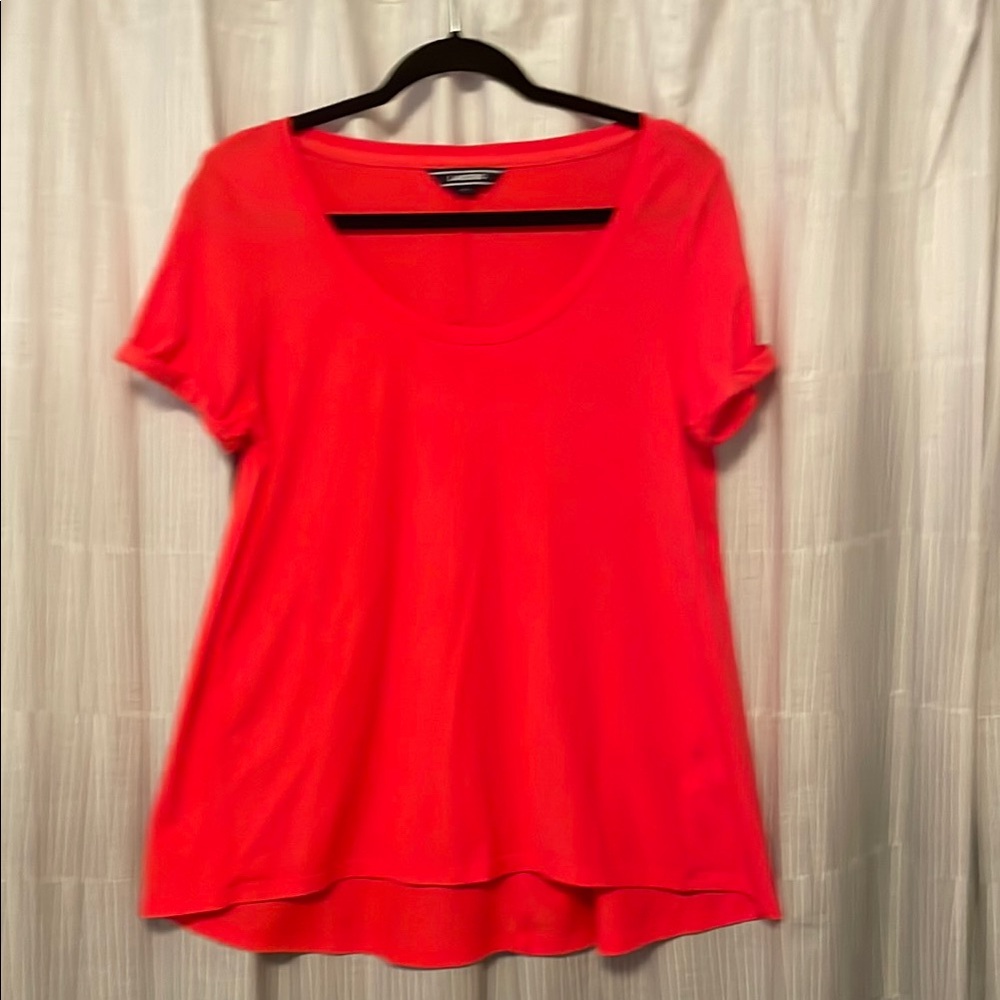 Lands' End Red Relaxed Women’s Short Sleeve T-Shirt Medium
